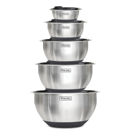 10-Piece Stainless Steel Mixing Bowl Set – Durable Kitchen Bowls
