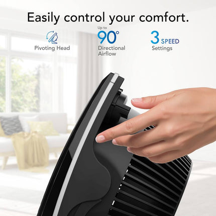 573T Whole Room Air Circulator Fan Pivoting Head Black Powerful Cooling