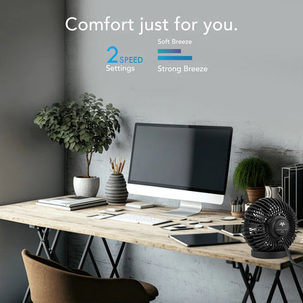 Sphere Personal Desk Fan Compact Portable Cooling Table Fan
