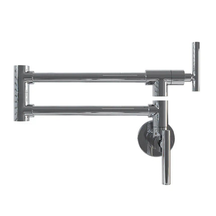 Wall-Mount Pot Filler Faucet – Double Handle, Folding, Dual Joint Swing