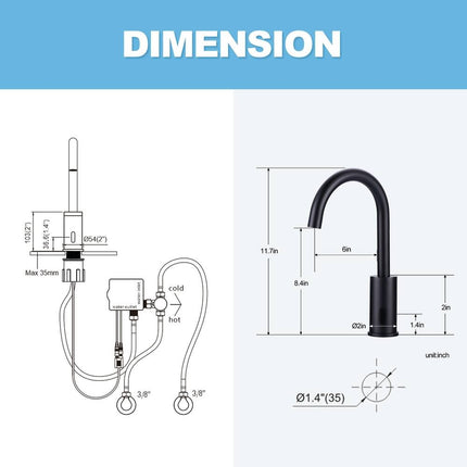 Modern Touchless Smart Single Hole Bathroom Faucet with Sensor Control