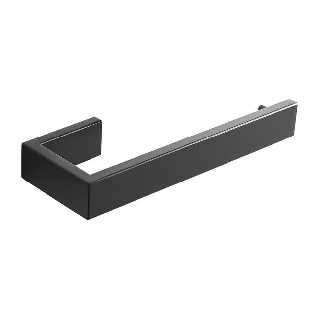 Modern Matte Black Wall Mount Bathroom Towel Bar 8.26 Inch Compact Rack
