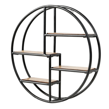 Wall Mounted Circular Shelf Round 4 Tier Hanging Display Storage Shelves