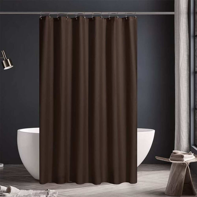 Chocolate Fabric Shower Curtain Liner 72x72 Inch Water Repellent Bathroom Protection