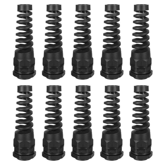 Waterproof Nylon Cable Gland Spiral Strain Relief Cord Joint with Gasket
