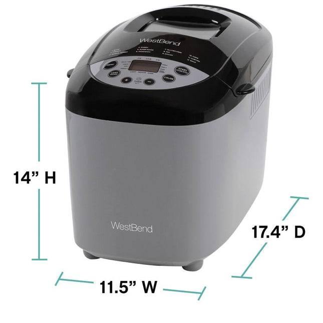 3 lb Hi-Rise Bread Maker with 12 Preset Digital Settings Home Bread Maker