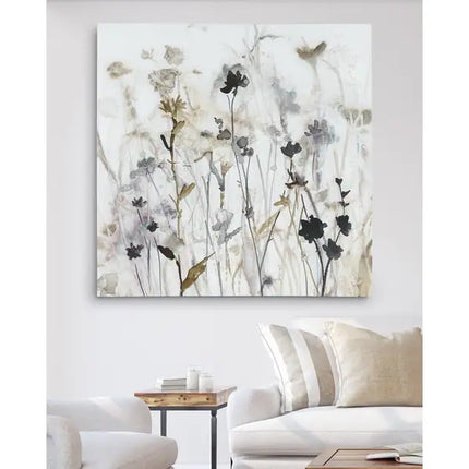 Wildflower Mist I Gallery Wrapped Canvas Wall Art Floral Home Decor