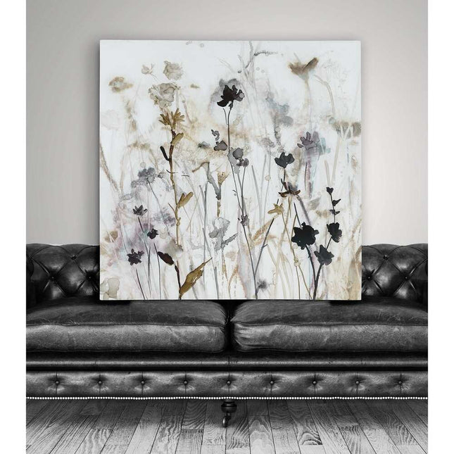 Wildflower Mist I Gallery Wrapped Canvas Wall Art Floral Home Decor