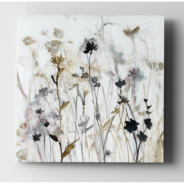 Wildflower Mist I Gallery Wrapped Canvas Wall Art Floral Home Decor