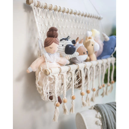Willow Macrame Storage Wall Decor Boho Hanging Organizer Basket Shelf