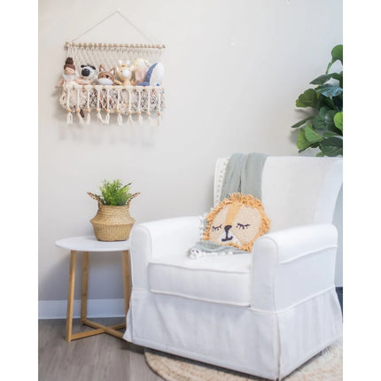 Willow Macrame Storage Wall Decor Boho Hanging Organizer Basket Shelf
