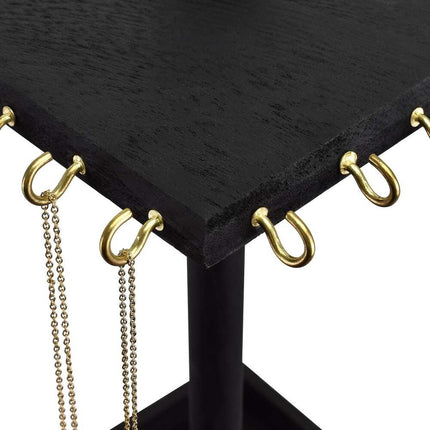 Wooden Rotating Jewelry Organizer – 360° Storage Display Stand