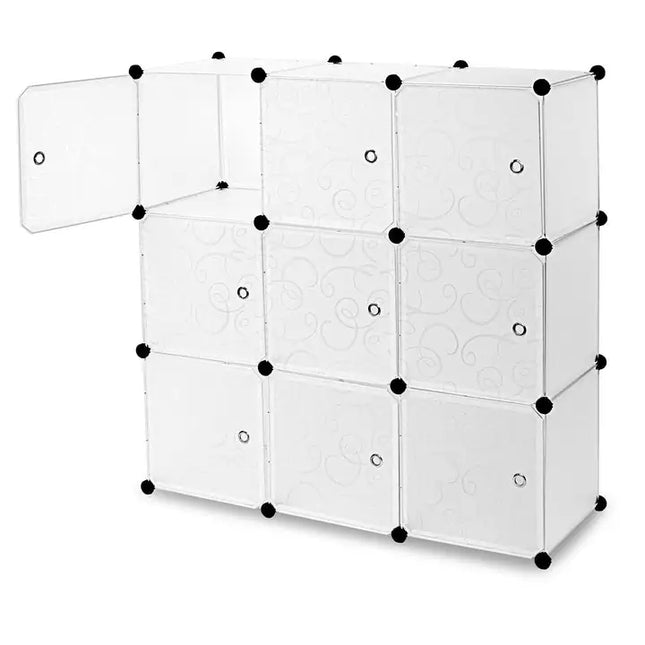 Work-It Cube Storage Organizer 12 Cubes Stackable Closet Shelf System