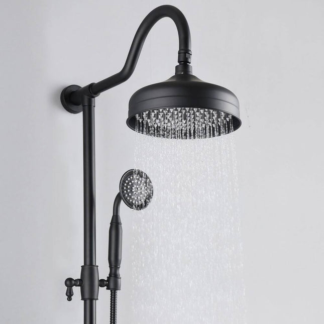 Vintage 8 Inch Rain Shower Head Shower System Bathroom Luxury Shower Kit