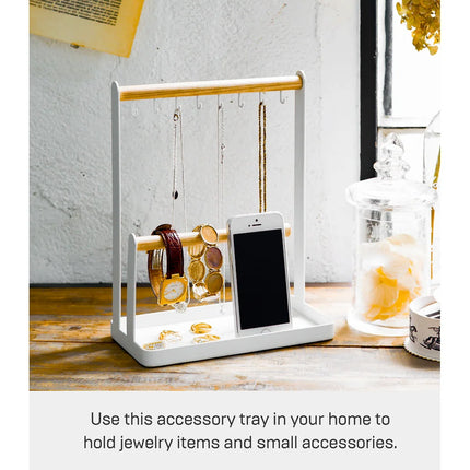Modern Jewelry and Accessory Organizer Display with Steel Frame
