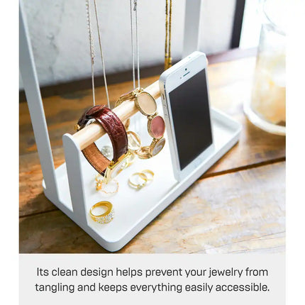 Modern Jewelry and Accessory Organizer Display with Steel Frame