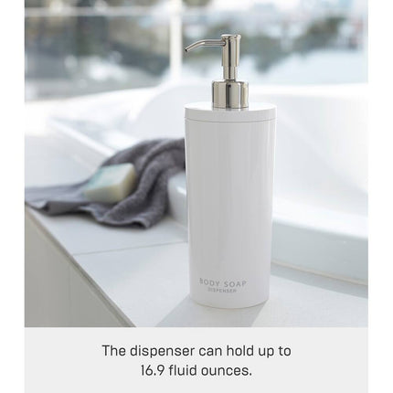 Round Shower Soap Dispenser 500ml ABS Plastic Bathroom Wall Mount Pump