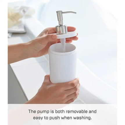 Round Shower Soap Dispenser 500ml ABS Plastic Bathroom Wall Mount Pump