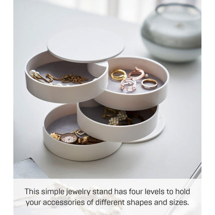 Stacked Jewelry Organizer with Open Design – ABS Plastic Storage Box