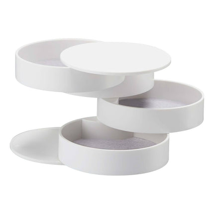 Stacked Jewelry Organizer with Open Design – ABS Plastic Storage Box
