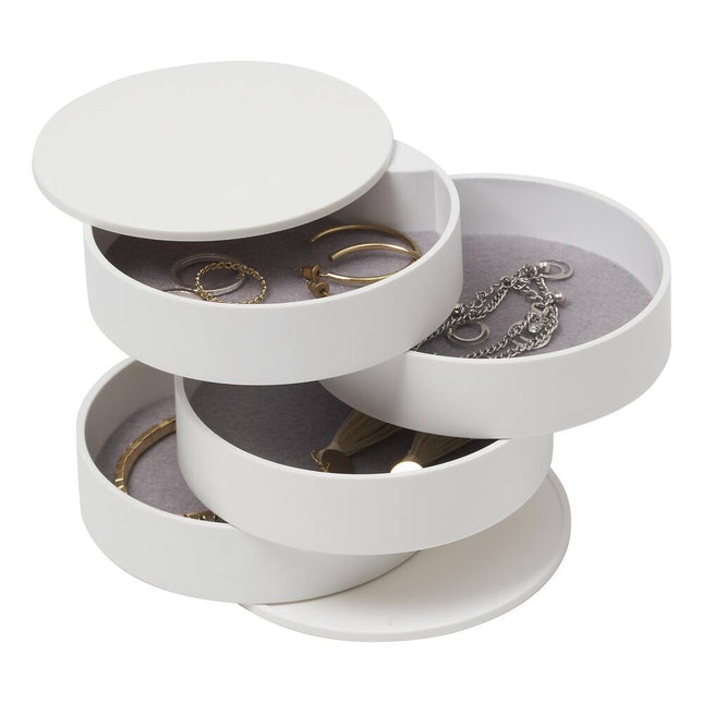 Stacked Jewelry Organizer with Open Design – ABS Plastic Storage Box