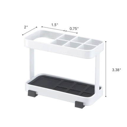 Modern Steel Toothbrush and Toothpaste Organizer Stand Compact Size