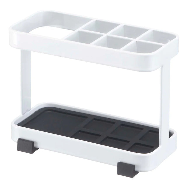 Modern Steel Toothbrush and Toothpaste Organizer Stand Compact Size