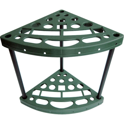 Garden Tool Organizer Corner Rack Holds 18 Yard Tools Broom Storage Garage