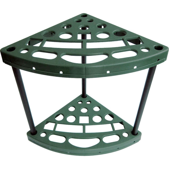 Garden Tool Organizer Corner Rack Holds 18 Yard Tools Broom Storage Garage