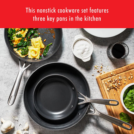 Motion Hard Anodized Aluminum Nonstick Fry Pan – Durable Cookware